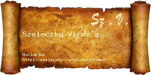 Szeleczky Virág névjegykártya