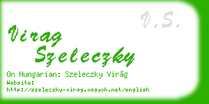 virag szeleczky business card